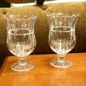 St. George Crystal stemmed vases. Tulip collection